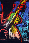 Stage Panel Painting -- Guitar Line -- by E.J. Gold