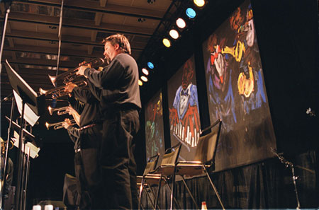 E.J. Gold's art graces the stages at the 2003 IAJE Conference in Toronto