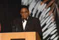 ..Herbie Hancock delivering his acceptance speech for the IAJE President's Award at Gala Dinner IAJE 2005