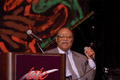 ..Clark Terry speaking about his life in jazz at Gala Dinner, Hilton New York.